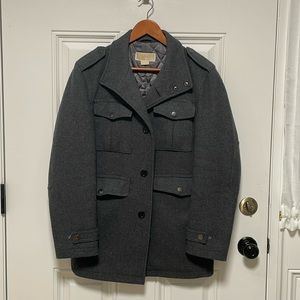 Michael Kors Wool Pea Coat Grey Size Small